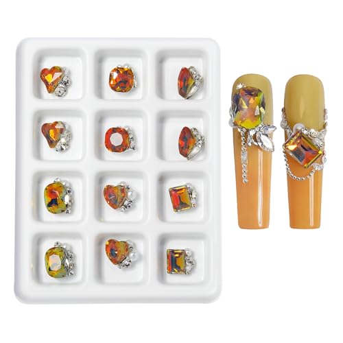 1 Box Sortierte Nail Art Strasssteine ​​Set Bastelbedarf Dekoration Kreieren Sie Einzigartige Nageldesigns Nail Art Kristalle von TAZIZI