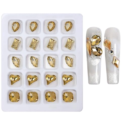 1 Box Sortierte Nail Art Strasssteine ​​Set Bastelbedarf Dekoration Kreieren Sie Einzigartige Nageldesigns Nail Art Kristalle von TAZIZI