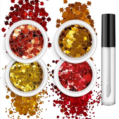 4 Box Nails Art Glitzer Pailletten Nagelflocken Entworfen Fantasy Nägel Kunstzubehör Für Frauen Und Mädchen Glitzernde Maniküre von TAZIZI