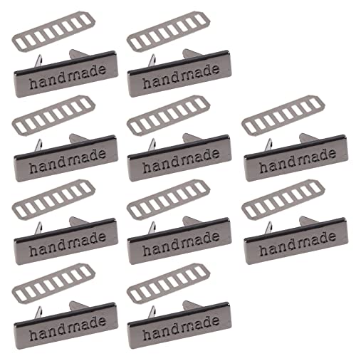 Handgefertigte Metall-Etiketten für Kleidung, Jeans, Schuhe, Taschen, Kleidung, rechteckig, 10 Stück Handgefertigte Metall-Etiketten für Kleidung, Jeans, Schuhe, Taschen, Kleidung, rechteckig, 10 Stück von TAZIZI