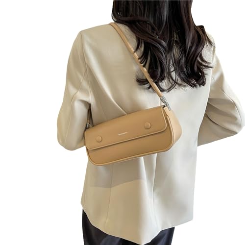 TAZIZI Damen Satteltasche, Umhängetasche, PU-Leder, Handtasche, Mädchen, Hobo-Tasche, einfache Achseltasche, modische Unterarmtasche, Clutch, Geldbörse, Kh, Einheitsgröße von TAZIZI