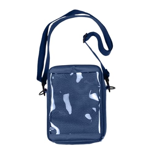 TAZIZI Umhängetasche für Mädchen, kleine Messenger-Tasche, Canvas, Crossbody-Tasche, modische Studententasche mit verstellbarem Riemen, DB, 3.5x6x9inch von TAZIZI