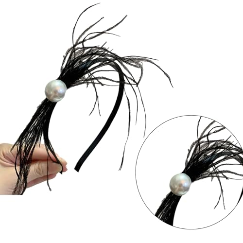 Vintage Fascinator Stirnband Exquisite Perle für Teeparty Hochzeit Kostüm Elegante Perle Dame Kopfbedeckung für Hochzeit von TAZIZI
