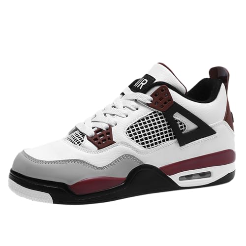 TBJ Air 4 Retro Sneaker Herren Damen Schuhe Skateboardschuhe Laufschuhe TurnschuheBasketball Schuhe Sportschuhe EU 39 Weiß Lila von TBJ
