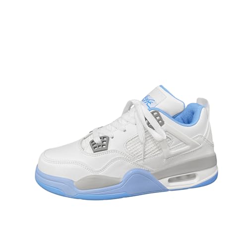 TBJ Air 4 Retro Sneaker Herren Damen Schuhe Skateboardschuhe Laufschuhe TurnschuheBasketball Schuhe Sportschuhe EU 40 Weiß Blau von TBJ