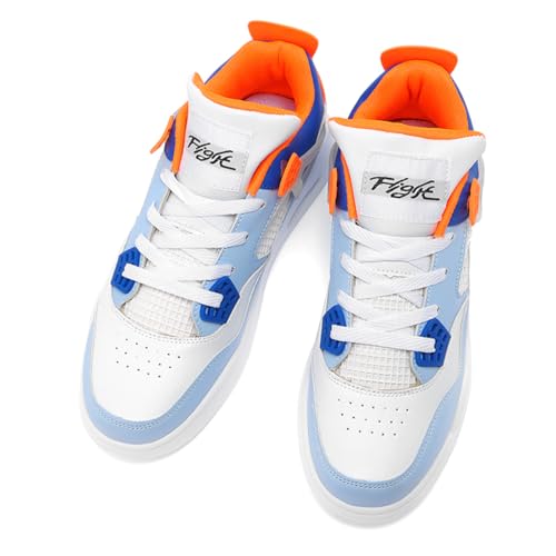 TBJ Air 4 Retro Sneaker Herren Damen Schuhe Skateboardschuhe Laufschuhe TurnschuheBasketball Schuhe Sportschuhe EU 40 WeißBlauOrange von TBJ