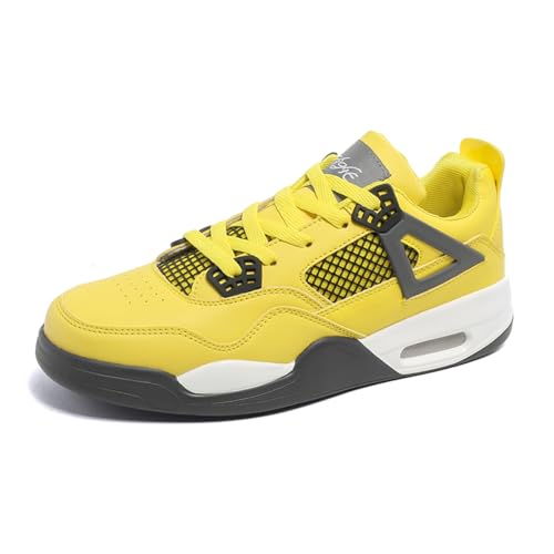 TBJ Air 4 Retro Sneaker Herren Damen Schuhe Skateboardschuhe Laufschuhe TurnschuheBasketball Schuhe Sportschuhe EU 42 Gelb-F von TBJ