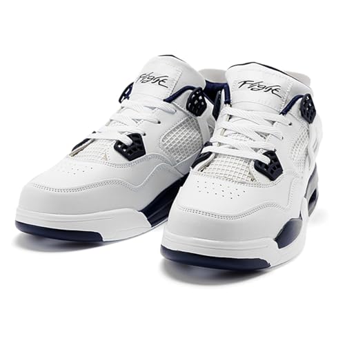 TBJ Air 4 Retro Sneaker Herren Damen Schuhe Skateboardschuhe Laufschuhe TurnschuheBasketball Schuhe Sportschuhe EU 45 WeißBlau-H von TBJ