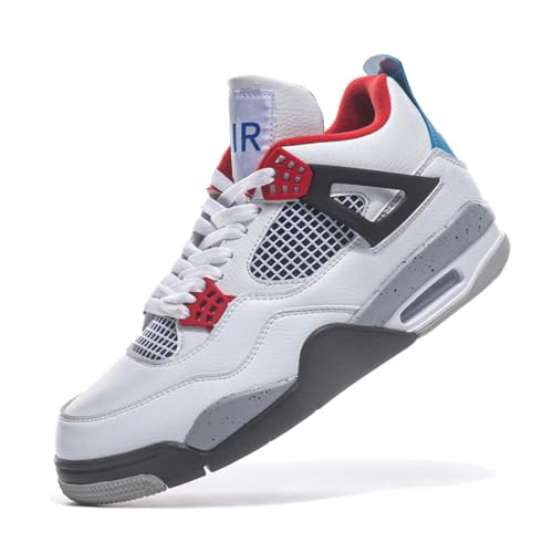 TBJ Air 4 Retro Sportschuhe Herren Damen | Skateboarding & Basketballschuhe | Bequeme Turnschuhe mit Hohem Komfor Rotblau EU43 TBJ Air 4 Retro Sportschuhe Herren Damen | Skateboarding & Basketballschuhe | Bequeme Turnschuhe mit Hohem Komfor Rotblau EU43 von TBJ