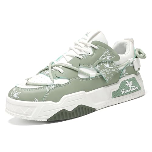 TBJ Freizeitschuhe für Herren, Sportschuhe, Sneaker im Nischendesign, modische Straßenschuhe, Herrenschuhe in Übergrößen Trendige Neue Schuhe Weiß Grün EU 41 TBJ Freizeitschuhe für Herren, Sportschuhe, Sneaker im Nischendesign, modische Straßenschuhe, Herrenschuhe in Übergrößen Trendige Neue Schuhe Weiß Grün EU 41 von TBJ