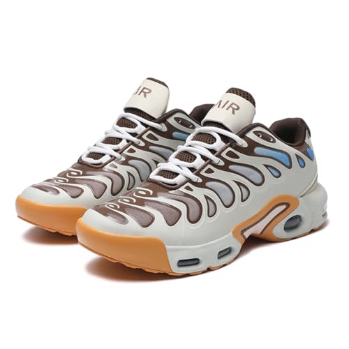 TBJ Herren Damen Air Sneakers Sportschuhe Walkingschuhe Laufschuhe mit Luftpolster Atmungsaktiv Turnschuhe Leichte Schuhe Tennisschuhe Shoes Gelb EU39 von TBJ