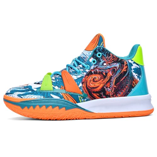 TBJ Herren Damen Basketballschuhe | Atmungsaktive & rutschfeste Treter | Hallenschuhe Sportliche Basketball Sneaker für Erwachsene Doppelfarbige EU39 von TBJ