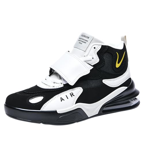 TBJ Herren Damen Basketballschuhe | Atmungsaktive & rutschfeste Treter | Hallenschuhe Sportliche Basketball Sneaker für Erwachsene WeißSchwarz EU38 von TBJ