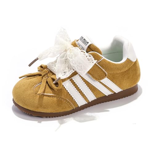 TBJ Kinderschuhe Jungen Mädchen Sportschuhe Freizeitschuhe Vintage Schuhe Gelb EU27 von TBJ