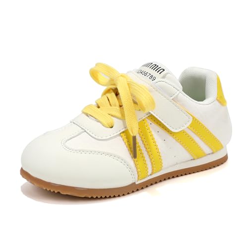 TBJ Kinderschuhe Jungen Mädchen Sportschuhe Freizeitschuhe Vintage Schuhe Gelb EU36 von TBJ