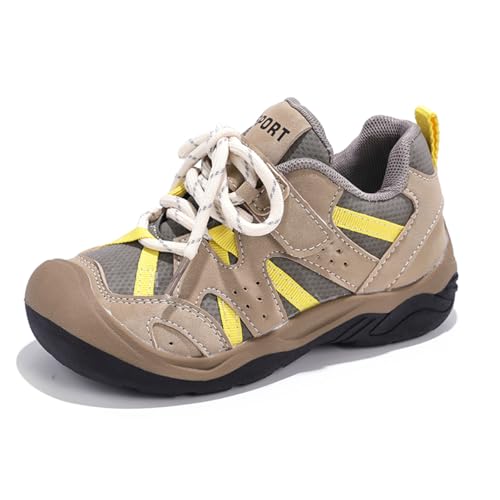 TBJ Kinderschuhe Jungen Mädchen Sportschuhe Freizeitschuhe Vintage Schuhe Kaki EU36 von TBJ