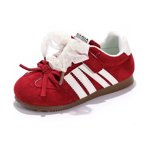TBJ Kinderschuhe Jungen Mädchen Sportschuhe Freizeitschuhe Vintage Schuhe Rot EU33 von TBJ