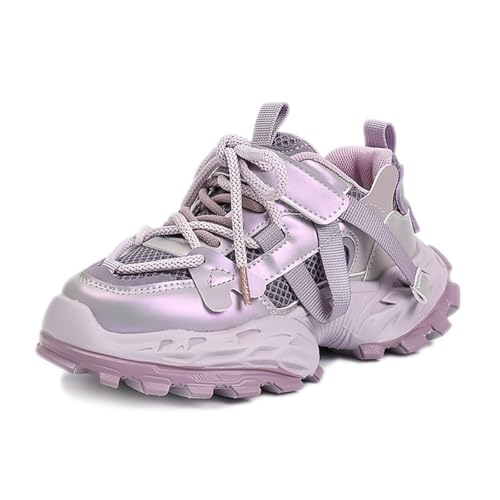 TBJ Kinderschuhe Jungen Mädchen Sportschuhe Freizeitschuhe Vintage Schuhe Violett EU27 von TBJ