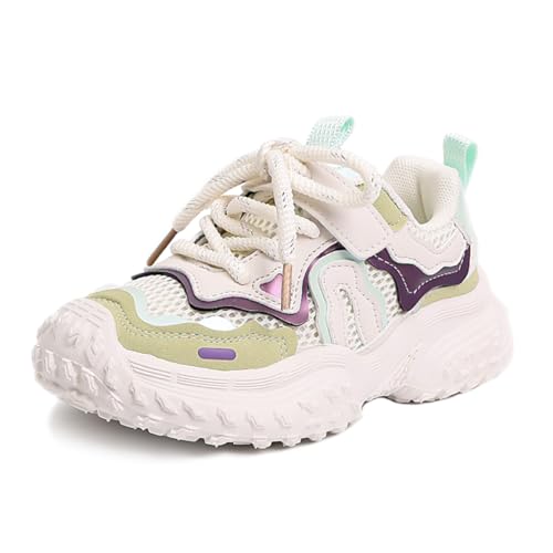 TBJ Kinderschuhe Jungen Mädchen Sportschuhe Freizeitschuhe Vintage Schuhe Weiß Grün EU27 von TBJ