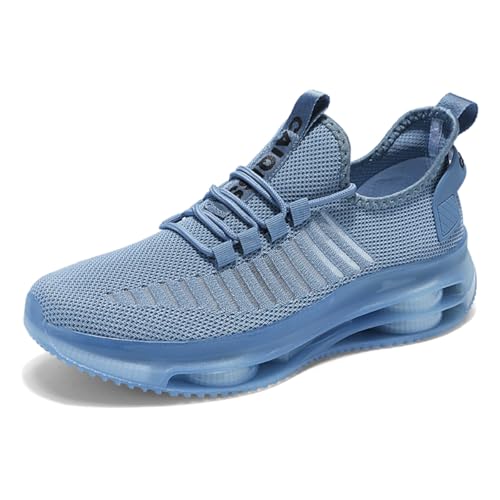 TBJ Men's Women's Trainers, Runningshoes, SportsShoes, JoggingShoes, WalkingShoes, Outdoor Street Running Shoes, Air Cushion, Breathable EU45 Blau von TBJ