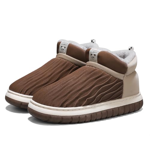 TBJ Unisex Overknee Winterstiefel, Weiche Velours Schneestiefel mit Fellfutter, Paar Schuhe, PVC-Sohle, Größe Groß, Extrem Warm EU39 Braun von TBJ