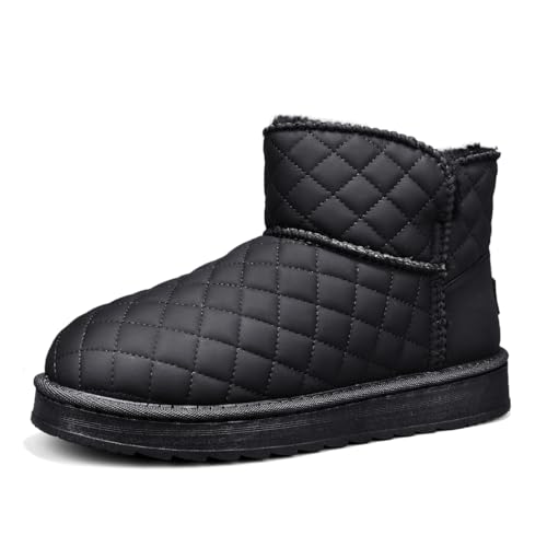 TBJ Unisex Overknee Winterstiefel, Weiche Velours Schneestiefel mit Fellfutter, Paar Schuhe, PVC-Sohle, Größe Groß, Extrem Warm EU42Schwarz. von TBJ