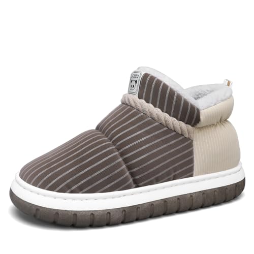 TBJ Unisex Overknee Winterstiefel, Weiche Velours Schneestiefel mit Fellfutter, Paar Schuhe, PVC-Sohle, Größe Groß, Extrem Warm EU43-Kaki. von TBJ