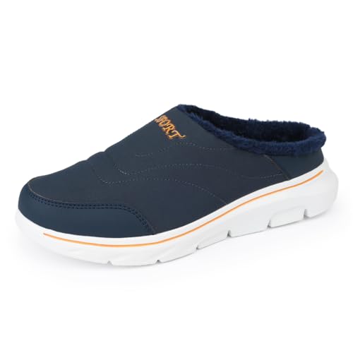 TBJ Winter Wärmende Hochschaft-Sneaker， Extra Weite Damen & Herren， Bequemliche Gehschuhe für Ältere， Mama Papa Schuhe,EU40-Dunkelblau von TBJ