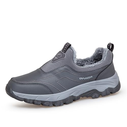 TBJ Winter Wärmende Hochschaft-Sneaker， Extra Weite Damen & Herren， Bequemliche Gehschuhe für Ältere， Mama Papa Schuhe EU40 Grau. von TBJ