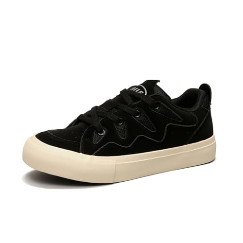 Unisex Leinenschuhe Canvas Sneaker Low Top - Leichte Freizeitschuhe mit Rundem Zeh - Modische Trend Schuhe für Damen und Herren - Bequeme Alltagsschuhe EU40-Schwarz. Unisex Leinenschuhe Canvas Sneaker Low Top - Leichte Freizeitschuhe mit Rundem Zeh - Modische Trend Schuhe für Damen und Herren - Bequeme Alltagsschuhe EU40-Schwarz. von TBJ
