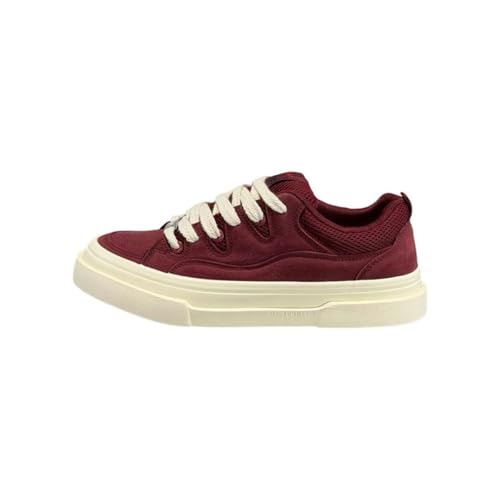 Unisex Leinenschuhe Canvas Sneaker Low Top - Leichte Freizeitschuhe mit Rundem Zeh - Modische Trend Schuhe für Damen und Herren - Bequeme Alltagsschuhe EU41 Beige Rot Unisex Leinenschuhe Canvas Sneaker Low Top - Leichte Freizeitschuhe mit Rundem Zeh - Modische Trend Schuhe für Damen und Herren - Bequeme Alltagsschuhe EU41 Beige Rot von TBJ