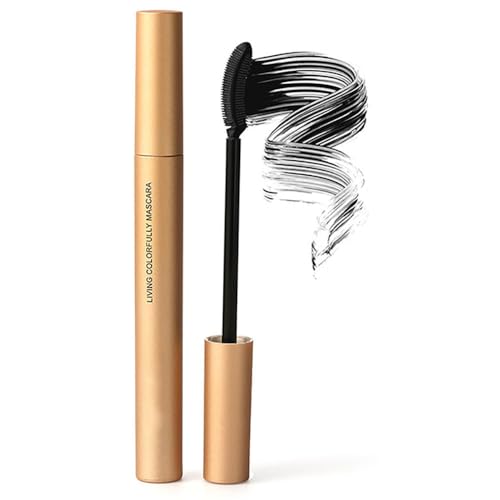 Magic Color Skinny Wimperntusche, Mascara Schwarze Wimperntusche Wasserfest für extrem lange Wimpern (Goldene Tube 1# Schwarz) von TBLMPNE