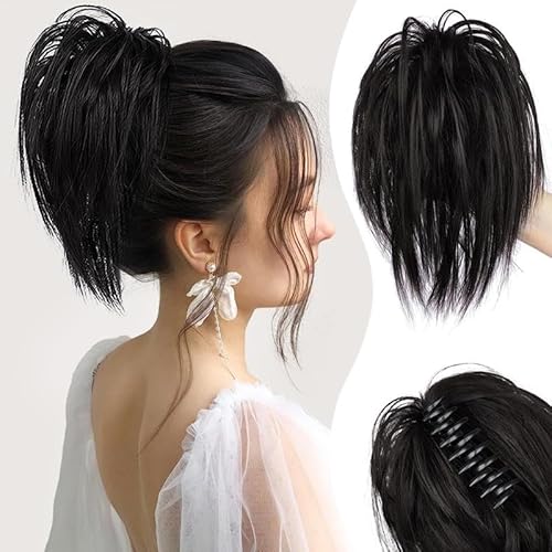 Pferdeschwanzhalter zur Verlängerung der Haare, 2023 Neu Dutt Haarteil Haargummi ​Mit klammer Haaren Hochsteckfrisuren Haarverlängerung Messy Bun Haarteile für Damen Mädchen Pferdeschwanz (10#) von TBLMPNE