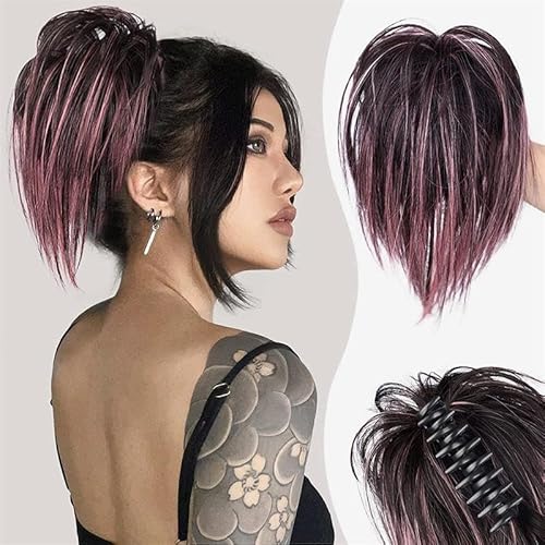 Pferdeschwanzhalter zur Verlängerung der Haare, 2023 Neu Dutt Haarteil Haargummi ​Mit klammer Haaren Hochsteckfrisuren Haarverlängerung Messy Bun Haarteile für Damen Mädchen Pferdeschwanz (7#) von TBLMPNE