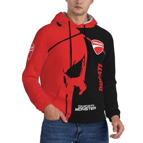 TBMAQ Monster Superbike Motorrad Racing Herren Langarm Thermo-Pullover Hoodie Weich und bequem Erwachsene Top Sweatshirt Hoodies,, Dt-3, L von TBMAQ