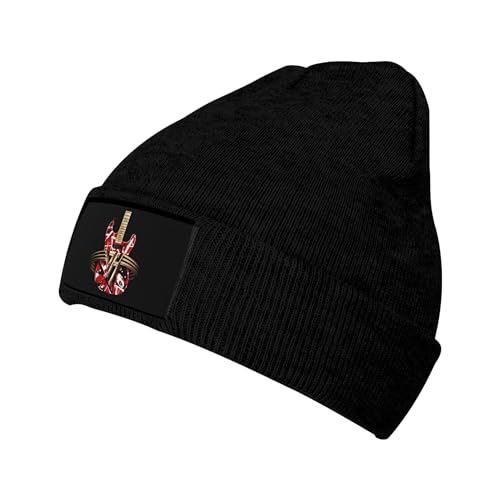 Van Rock Band Halen-Winter Beanie Mütze Herren Damen Thermo Winter Warm Strickmütze Slouchy Dicke Schädel Cap Fischermütze Unisex für Outdoor-Sportarten Unisex Geschenk, Van Halen-14, One size von TBMAQ