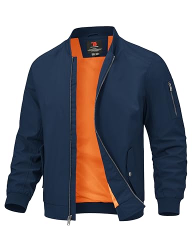 TBMPOY Leichte Herren-Bomberjacken, leichte Trainingsjacken, lässiger Sommer, Windbreaker, Outdoor, Golf, modischer Mantel für Herren, A2-navy, XXL TBMPOY Leichte Herren-Bomberjacken, leichte Trainingsjacken, lässiger Sommer, Windbreaker, Outdoor, Golf, modischer Mantel für Herren, A2-navy, XXL von TBMPOY