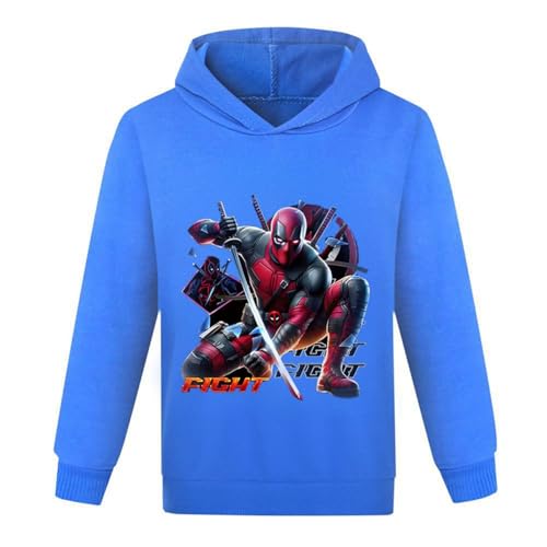 TBNRFrags Jungen Hoodies Baumwolle Sweatshirt Kinder Langarm Tops Pullover Sweatshirt Cartoon Sport Graphic Hoody, blau, 9-10 Years von TBNRFrags