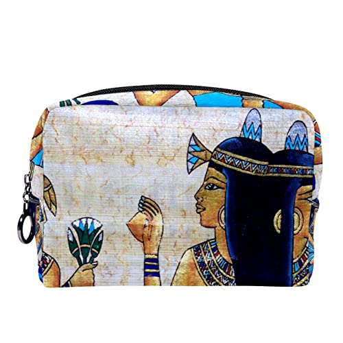 Geschenke für Männer Frauen Make-up Taschen Kulturbeutel Kleine KosmetiktaschenAltägyptisches Mädchen Retro von TBOUOBT