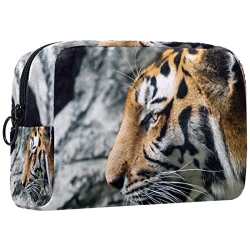 Geschenke für Männer Frauen Make-up Taschen Kulturbeutel Kleine KosmetiktaschenTierischer Tiger von TBOUOBT