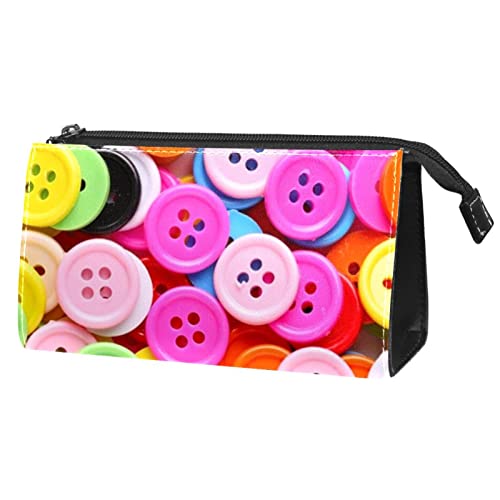 Kosmetische Reisetaschen, Make-up-Koffer, Make-up-Tasche für ToilettenartikelNette farbige Knöpfe von TBOUOBT