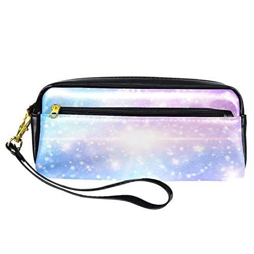 Schminktasche Reise Kosmetiktasche Tasche Geldbörse Handtasche mit ReißverschlussBlaue lila Sterne von TBOUOBT