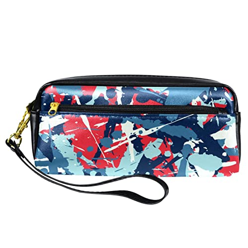 Schminktasche Reise Kosmetiktasche Tasche Geldbörse Handtasche mit ReißverschlussRot Blaue abstrakte Kunst Graffiti von TBOUOBT