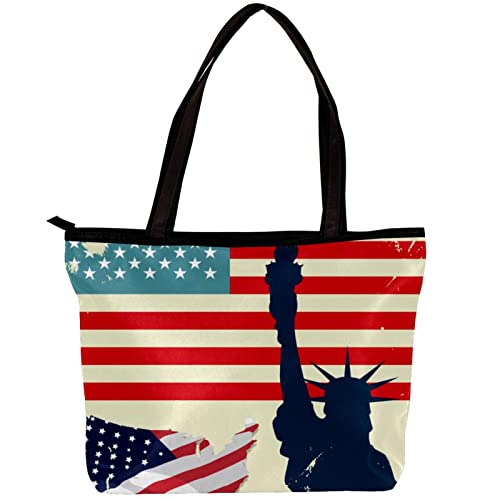 TBOUOBT Handtaschen für Damen Mode Tragetaschen Umhängetasche Satchel Taschen,Usa Flaggenmuster von TBOUOBT