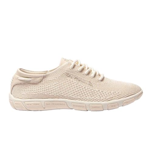 TBS Jazaria Damen-Sneaker, weiß, 41 EU, C7G73-CHINE LIN + GOLD von TBS