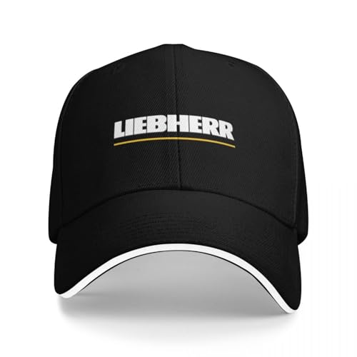 Baseballmütze Weiß Gelb Liebherr Buchstaben Custom S Frauen Erwachsene Männlich Strand Sonnenhut Hip Hop Trucker Kappe Geschenk von TBSANIN