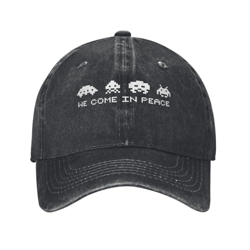TBSANIN Baseball-Mütze Space Invaders Mode Distressed Washed Sun Cap für Männer Frauen Outdoor Sommer Geschenk Hut Geschenke von TBSANIN