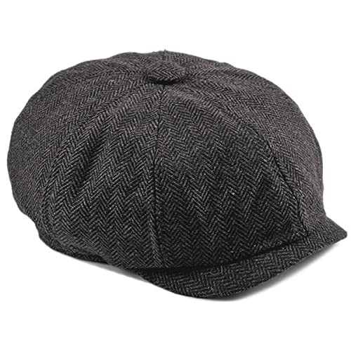 TBSCWYF Barett Cap Herren Schiebermütze Gatsby Schirmmütze Newsboy Flat Cap Baskenmütze 1920 Stil Gatsby Kostüm Accessoires von TBSCWYF