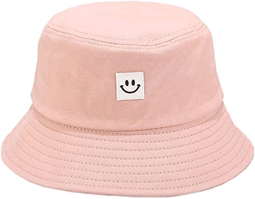 TBSCWYF Bucket Hat Smileygesicht Fischerhut Baumwolle Unisex Cap Breiter Krempe Sonnenhut für Männer Frauen Teenager Outdoor Camping-Schwarz Fischerhüte Herren Damen Anglerhut Faltbar Baumwolle von TBSCWYF