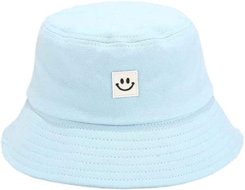 TBSCWYF Bucket Hat Smileygesicht Fischerhut Baumwolle Unisex Cap Breiter Krempe Sonnenhut für Männer Frauen Teenager Outdoor Camping-Schwarz Fischerhüte Herren Damen Anglerhut Faltbar Baumwolle von TBSCWYF